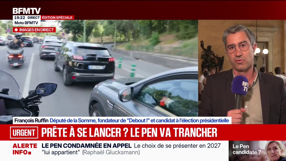 Procès en appel du RN: François Ruffin, député de la Somme, n'a "aucun doute" sur le fait que Marine Le Pen va se retirer de la campagne présidentielle