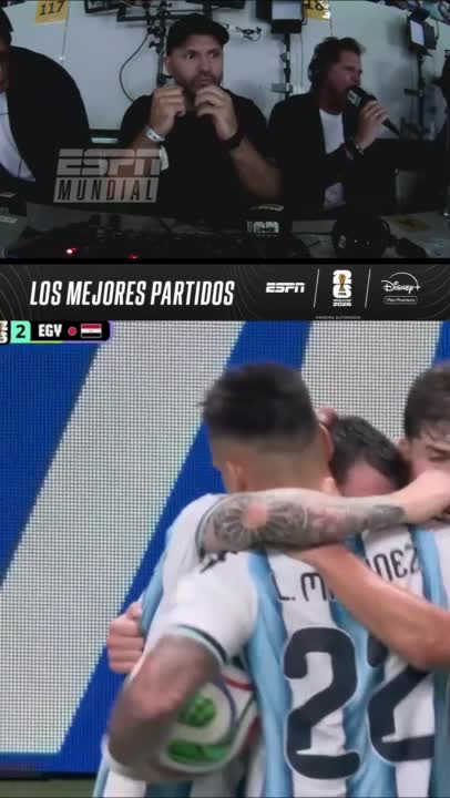 ¡COMO EN TODAS LAS CASAS DE ARGENTINA! ¡EL POLLO, EL KUN Y CARLITOS ENLOQUECIERON CON EL GOL DE LEO MESSI PARA EL EMPATE ANTE EGIPTO! 🙌🏻 #ESPNMundial 📺 Mirá los mejores partidos de la #FIFAWorldCup por ESPN, en el Plan Premium de #DisneyPlus