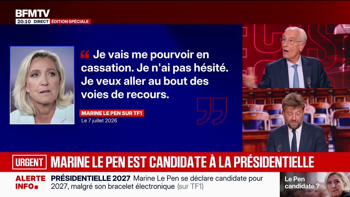 🔴 Présidentielle 2027 Marine Le Pen annonce qu'elle est candidate et qu'elle fera campagne "sans bracelet électronique"