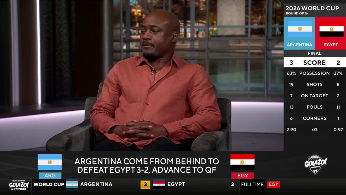"Scary. That's the best way to describe them." Nigel Reo-Coker reacts to Argentina showing championship mentality in their comeback win over Egypt 🧠🇦🇷
