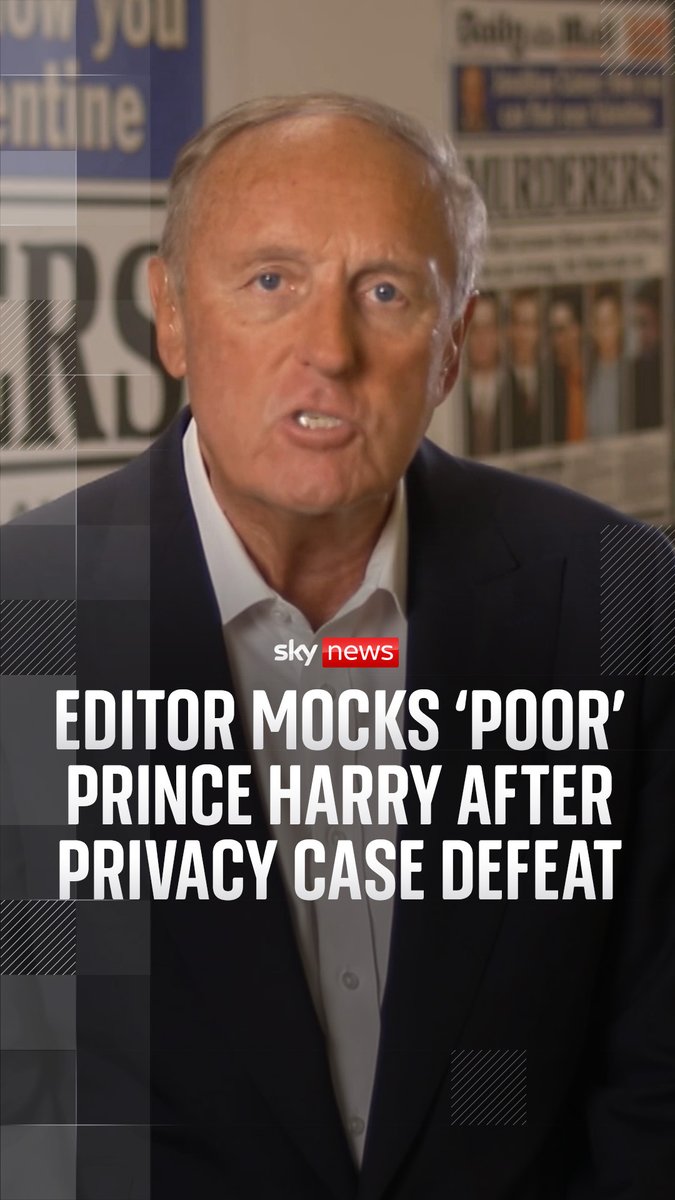Paul Dacre, the former Daily Mail editor and editor-in-chief of publishers ANL, has accused Prince Harry of hypocrisy after a judge dismissed claims the paper unlawfully obtained stories about him. He echoed the Mail's language today, saying the judgment was a "momentous victory" and went after a series of well-known names he accused of trying to use the legal action to attack his papers. 🔗