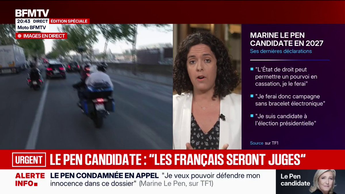 💬 "On savait que le Rassemblement national était un parti de voleurs, désormais, c'est aussi un parti de menteurs" ➡️ Sur BFMTV, Manon Aubry, députée européenne LFI, réagit à la condamnation de Marine Le Pen et à sa candidature pour l'élection présidentielle