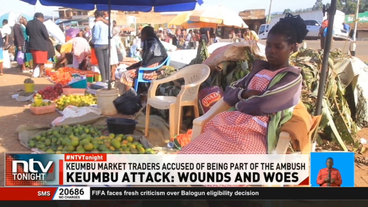 Keumbu Attack: Wounds And Woes Trading activities in Keumbu market have been at a significant low for 4 days now following an online call for a boycott against the traders. This follows the attack on the Linda Mwananchi tour on Friday. #NTVTonight Michelle Ngele-Odhiambo