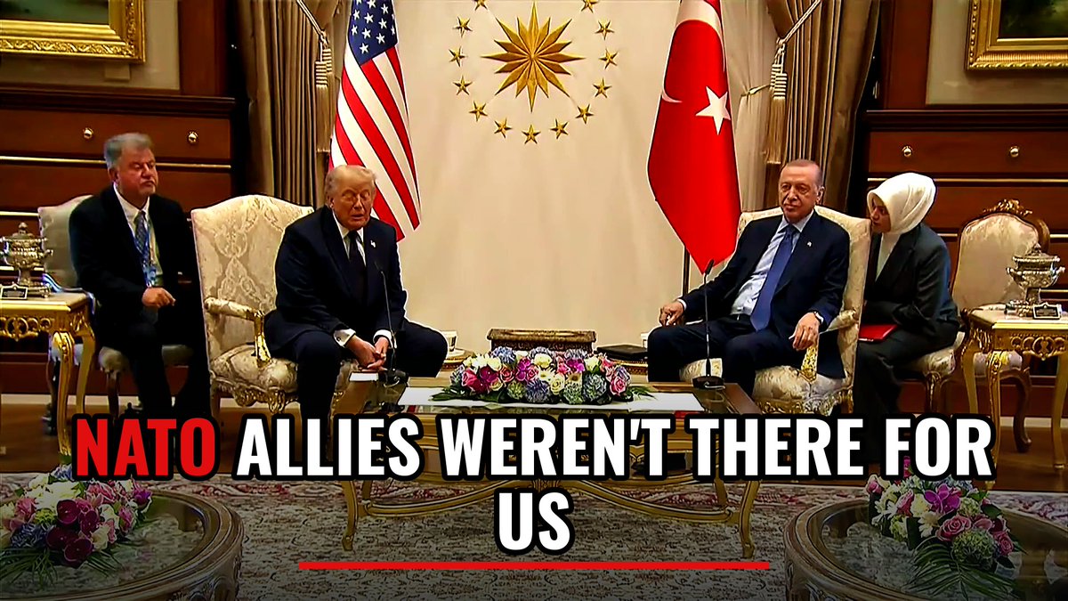 Trump: "I was very disappointed with NATO... it's possible that I wouldn't have attended." He says the UK, Italy, Germany and France all turned down helping after the Iran strike, even after America poured in trillions to protect them from Russia for decades. "They really weren't" there for us, he says.