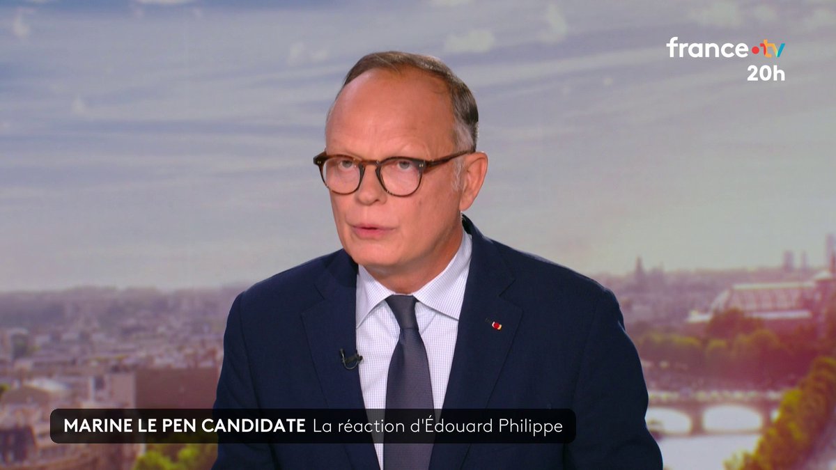 🔴🗣️ "Nous allons devoir travailler un peu plus longtemps." affirme Édouard Philippe, candidat à l’élection présidentielle, à propos des retraites ? "Notre démographie ne nous permet pas de continuer comme ça." #JT20h