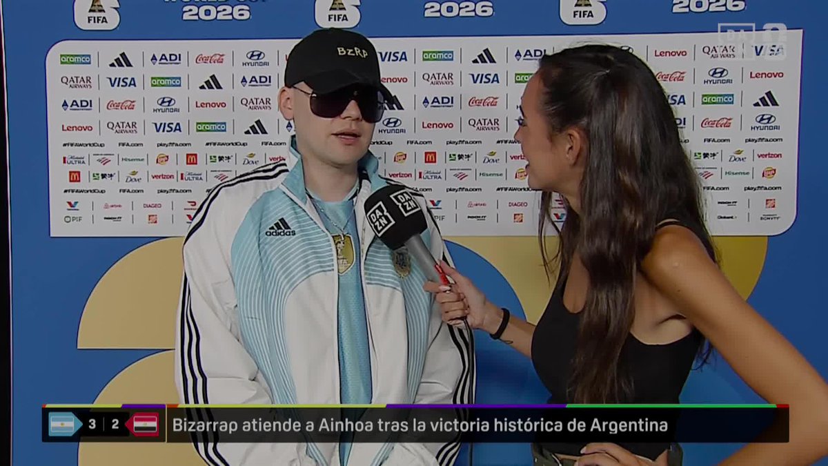 BIZARRAP HA CUMPLIDO SU PROMESA CON Ainhoa Pérez de Lema Y CON DAZN 🙌 ¡CRACK ABSOLUTO! 😍 "Hacía mucho que no se sufría así" 🥵🇦🇷 #DAZNMundial #FIFAWorldCup