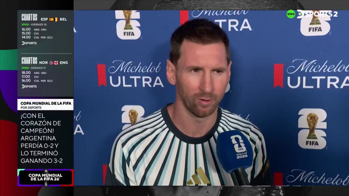 🚨الأسطورة ميسي: "عانينا كثيرًا مرة أخرى، لكن هذه هي كأس العالم. جميع المباريات متقاربة وصعبة للغاية، لذلك أنا سعيد جدًا."