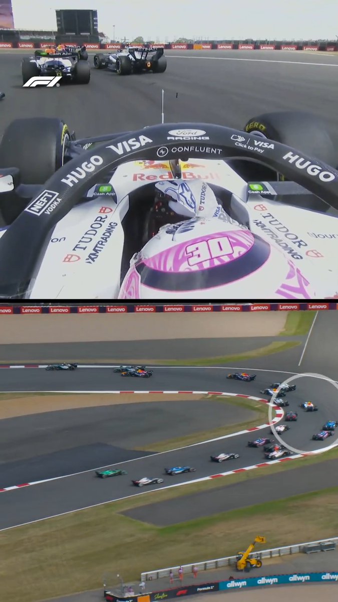 Go, Liam! 👏 Another flying race start for RB's Kiwi 🥝 #F1 #BritishGP