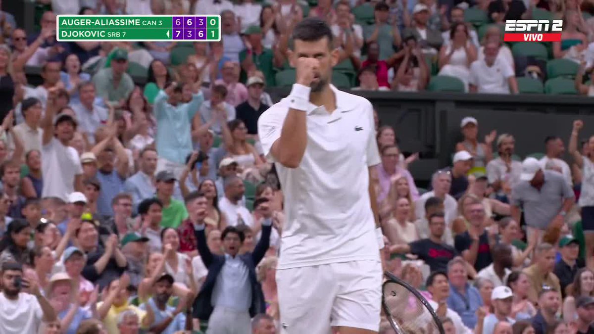 39 años la criatura. 🐐 📺 Mirá #Wimbledon en el Plan Premium de Disney Plus.