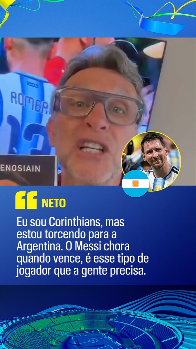 Neto ou hermano? 👀🇦🇷 O apresentador deu sua opinião sobre Lionel Messi, a Seleção Argentina e Mohamed Salah após a classificação dos argentinos sobre o Egito. ⚽🔥 🎥: Instagram/radiocraqueneto 👉 Assista à Copa do Mundo FIFA pela CazéTV, no #DisneyPlus, sem custo adicional #ESPN2026 #FIFAWorldCup #Messi #Argentina