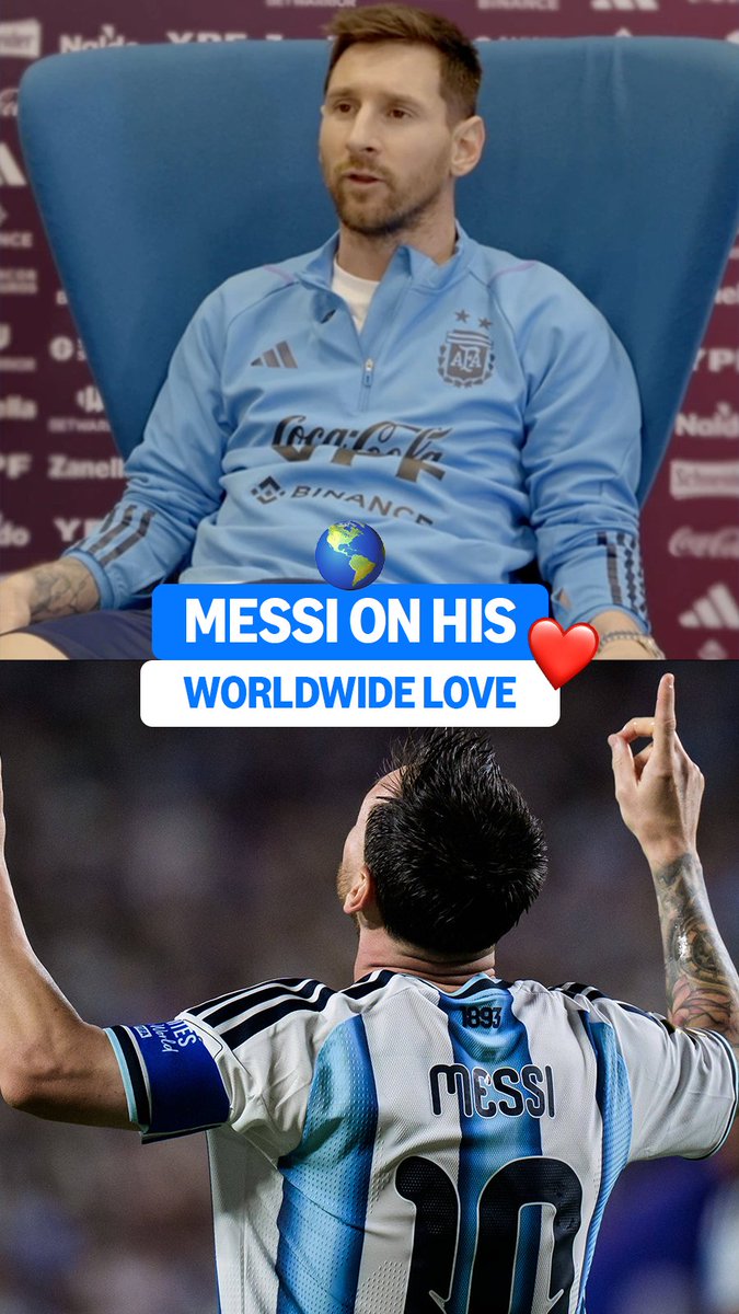 Messi on the love he receives Worldwide 🌍❤️