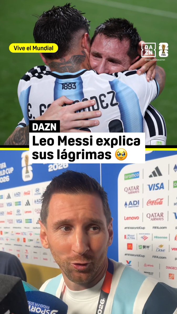 ''FUE ALIVIO, DESAHOGO'' Leo Messi explica el motivo de sus lágrimas 🥹 #DAZNMundial #FIFAWorldCup