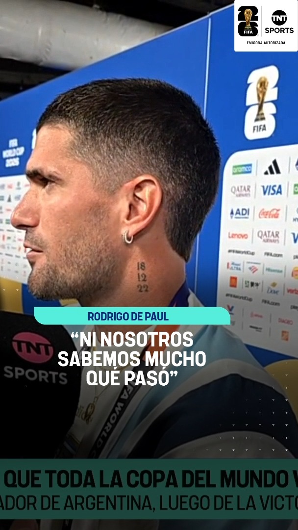 "NI NOSOTROS SABEMOS QUÃ PASÃ" ð
ðŠð· La palabra de RODRIGO DE PAUL después del sufrimiento vivido dentro de la cancha ante Egipto. ð£ïž "Fue un sufrimiento tremendo, pero sabemos que los partidos del Mundial son asÃ. Este equipo...puede suceder que algún dÃa nos eliminen, pero tienen que hacer mucho para lograrlo", expresó. #TNTSportsMundial