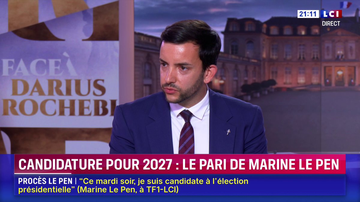 Présidentielle : Marine Le Pen "est candidate jusqu'au bout", Jean-Philippe Tanguy Ⓜ️ qui ajoute qu""il est évident qu'elle ne se retirera pas" 📺 Darius Rochebin