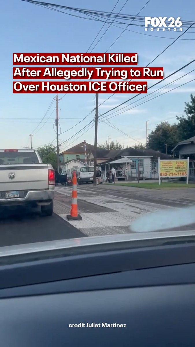 An ICE officer shot and killed a man during a targeted enforcement operation in Houston on Tuesday morning. According to federal officials, the shooting occurred just before 7 a.m. near Canal Street and Wayside Drive. Investigators stated that the suspect, identified as Lorenzo Salgado Araujo, was a Mexican national in the country illegally. Officials allege Araujo attempted to evade arrest, rammed into an ICE vehicle, and tried to run over an officer before the agent opened fire. The FBI is leading the ongoing investigation.