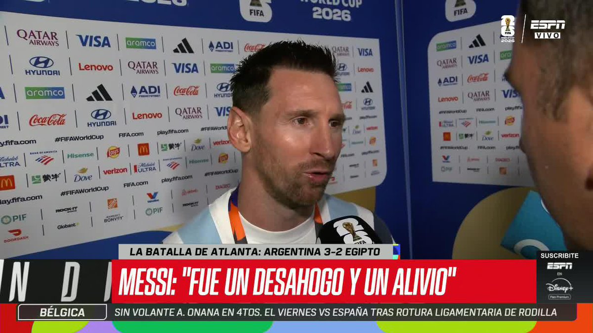 "YO TENÍA MUCHA BRONCA POR EL PENAL ERRADO...", Lionel Messi habló de su penal ante Egipto y afirmó: "NO NOS QUERÍAMOS IR". ⚡ #ESPNMundial 📺 Mirá los mejores partidos de la #FIFAWorldCup por ESPN, en el Plan Premium de #DisneyPlus