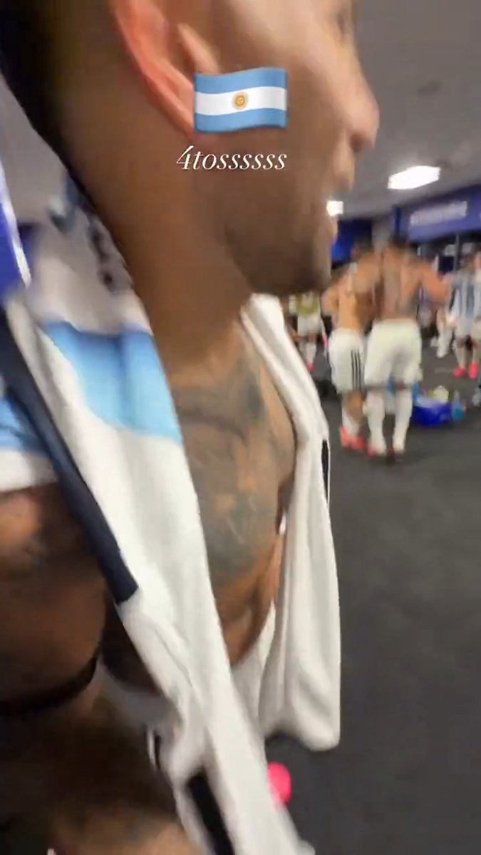 The Argentina dressing room celebrations after their win against Egypt 🎉 via nicolasotamendi30
