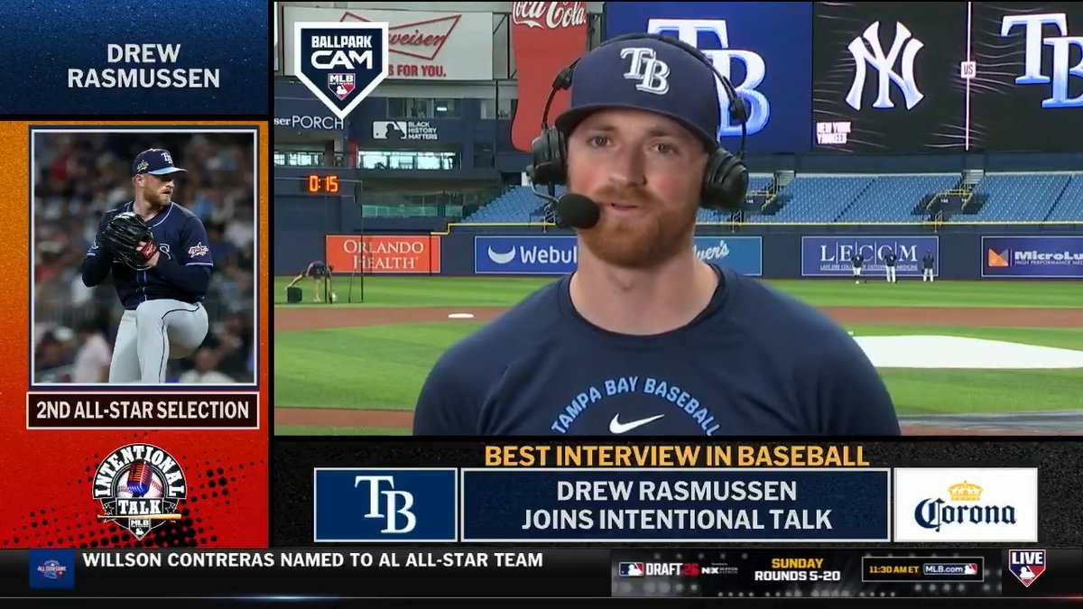"It's a real honor... you get the opportunity to spend the halfway point with some of the best players in the world." Tampa Bay Rays RHP Drew Rasmussen discusses being selected to his second straight All-Star Game! MLB Network + Corona USA