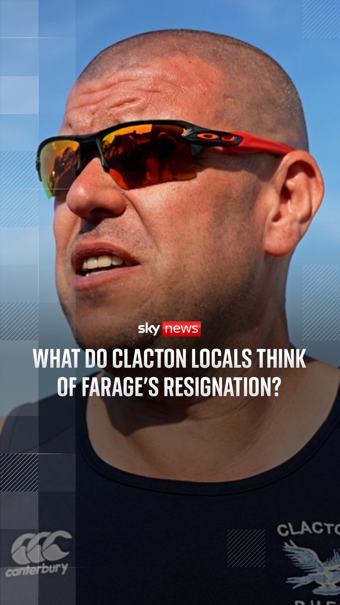 Sky's Phoebe Southworth has chatted to the people of Clacton as they prepare to vote in a by-election now that Nigel Farage has resigned as an MP. 'He'll survive,' said one local, while another said 'absolutely not' when asked if he'll vote for the Reform UK leader. 🔗