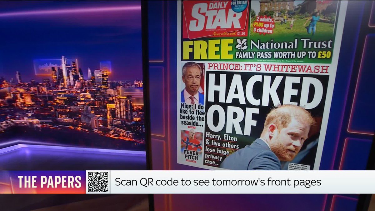 What's on Wednesday's front pages? 📰 Sky's Barbara Serra takes a first look at tomorrow's top stories with journalist and broadcaster Sonia Sodha and The Times columnist and lead writer Sebastian Payne. #PressPreview: 📺 Sky 501