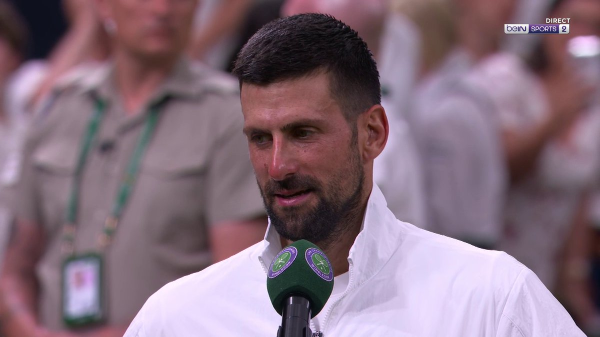 🏆🎾 #Wimbledon 🗨️ Novak Djokovic : "Si on fait du tennis c'est pour vivre ces moments là ! J'aurai aimé que ce soit une finale " #TennisExtra