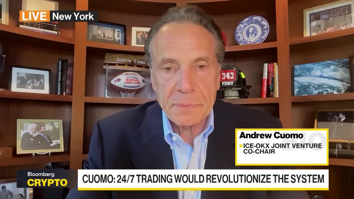 Andrew Cuomo, former New York governor and ICE-OKX joint venture co-chair, joins Katie Greifeld and Isabelle Lee on "Bloomberg Crypto" to discuss the CLARITY Act