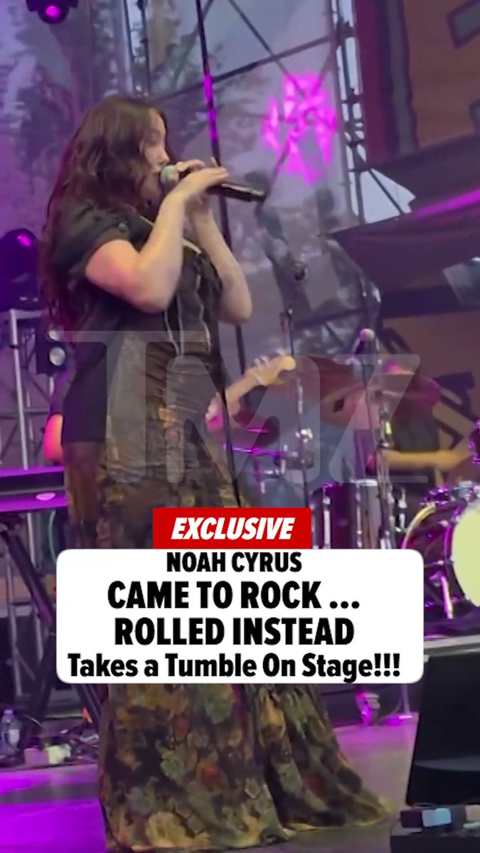 🤕 Exclusive: Noah Cyrus falls on stage during concert ... Yikes!