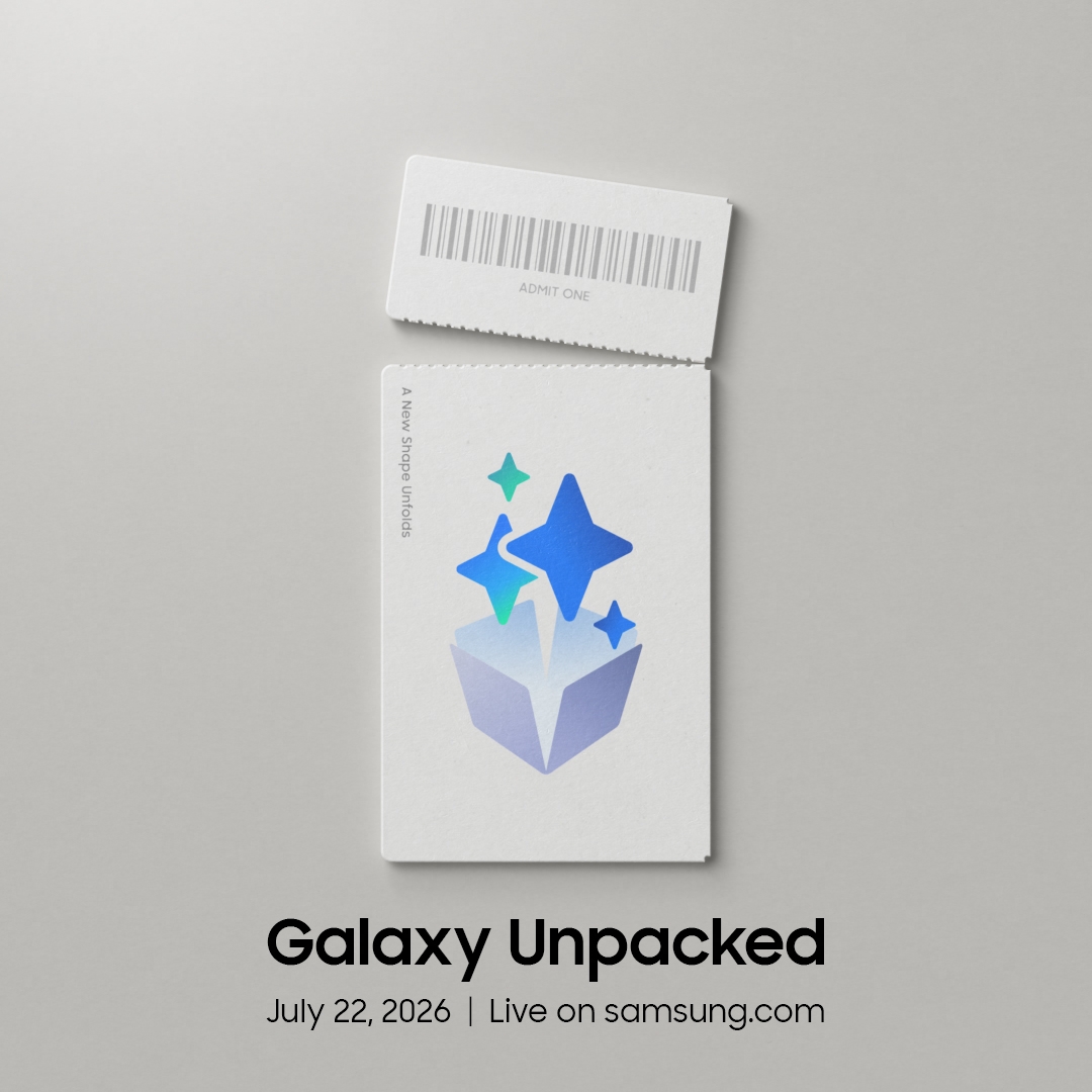 💙 Like this post and get a front-row seat to what's next. Can you guess what's coming? Join us at Samsung Galaxy Unpacked on July 22. A new shape unfolds.