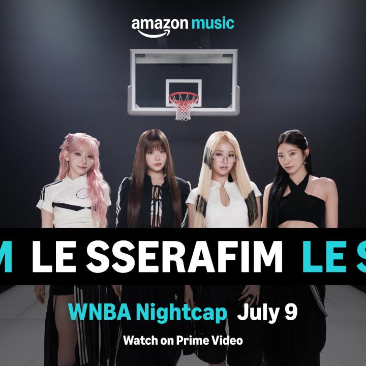 Tune into WNBA Nightcap on Thursday July 9 for LE SSERAFIM Amazon Music Presents: In The Paint performance. Watch on Prime Video.