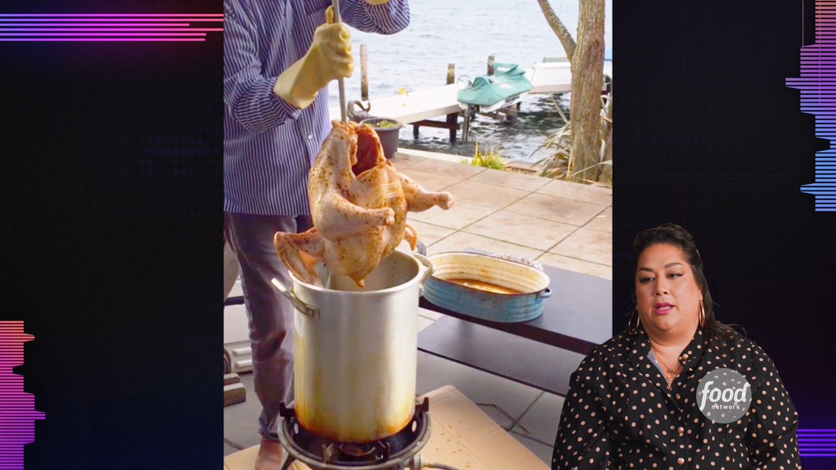 Correct, Thanksgiving isn't until November. But let's never forget that deep-frying a turkey is a dangerous business 🔥 #KitchenChaos > Wednesday @ 10|9c