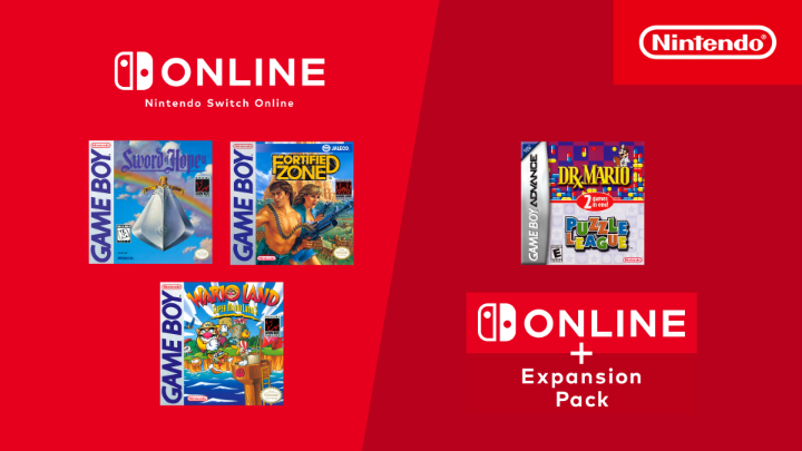 These four classic games are now available to play! Game Boy for #NintendoSwitchOnline members: ☑️ Fortified Zone ☑️ Wario Land™: Super Mario Land™ 3 ☑️ The Sword of Hope II Game Boy Advance for Nintendo Switch Online + Expansion members: ☑️ Dr. Mario™ &amp; Puzzle League
