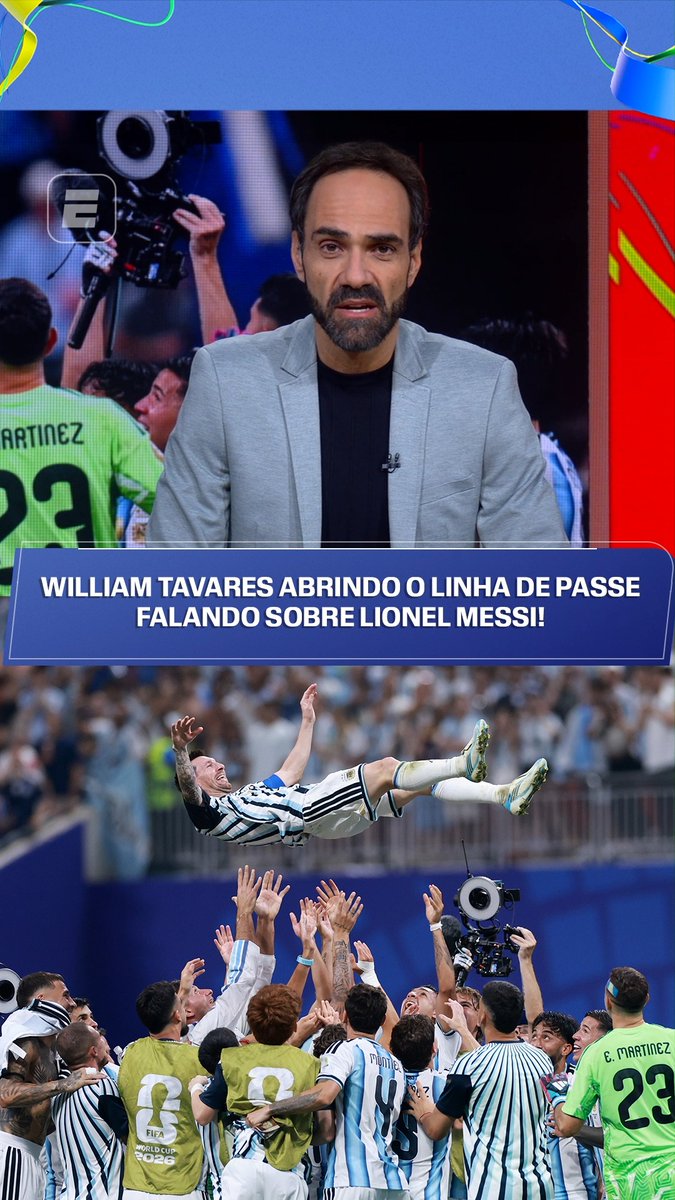 DIFERENTE! 👽 Para começar o Linha de Passe, Willian Tavares fez uma abertura especial falando sobre mais um jogo memorável de Lionel Messi! 🇦🇷 👉 Assista à Copa do Mundo FIFA pela CazéTV, no #DisneyPlus, sem custo adicional. #ESPN2026 #FIFAWorldCup