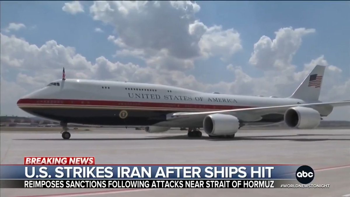The U.S. announced new "powerful strikes" on Iran for attacking three commercial ships in the Strait of Hormuz. While at the NATO summit, Pres. Trump called out allies who he says haven't helped the U.S. with Iran. Rachel Scott reports.