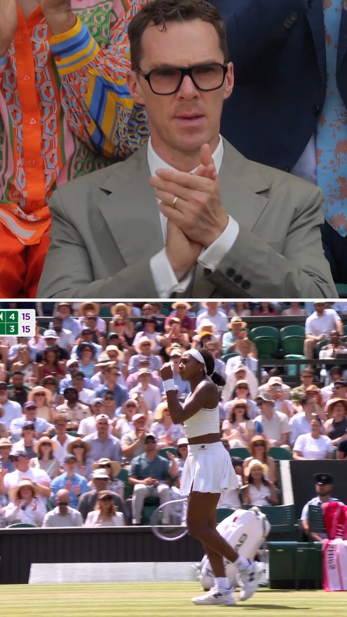 Doctor Strange's Diagnosis? 🩺 Winner ✅ Benedict Cumberbatch enjoyed this Coco Gauff point 👏