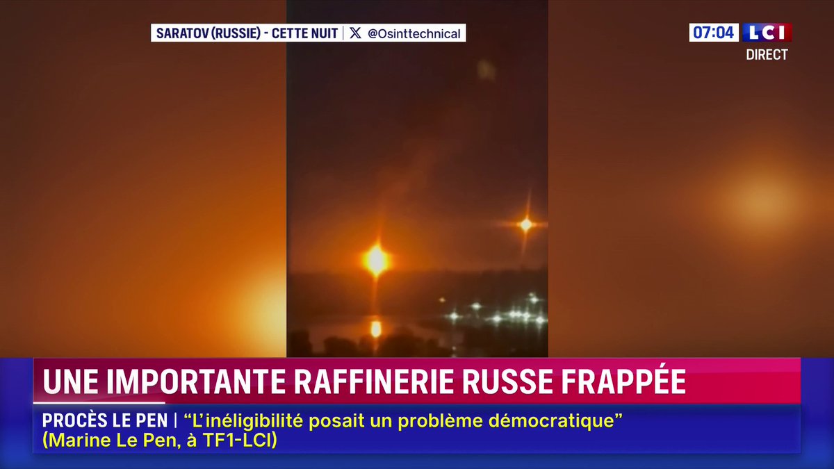 Guerre en Ukraine : la plus grande raffinerie de pétrole de Russie à l’arrêt après une attaque de drone