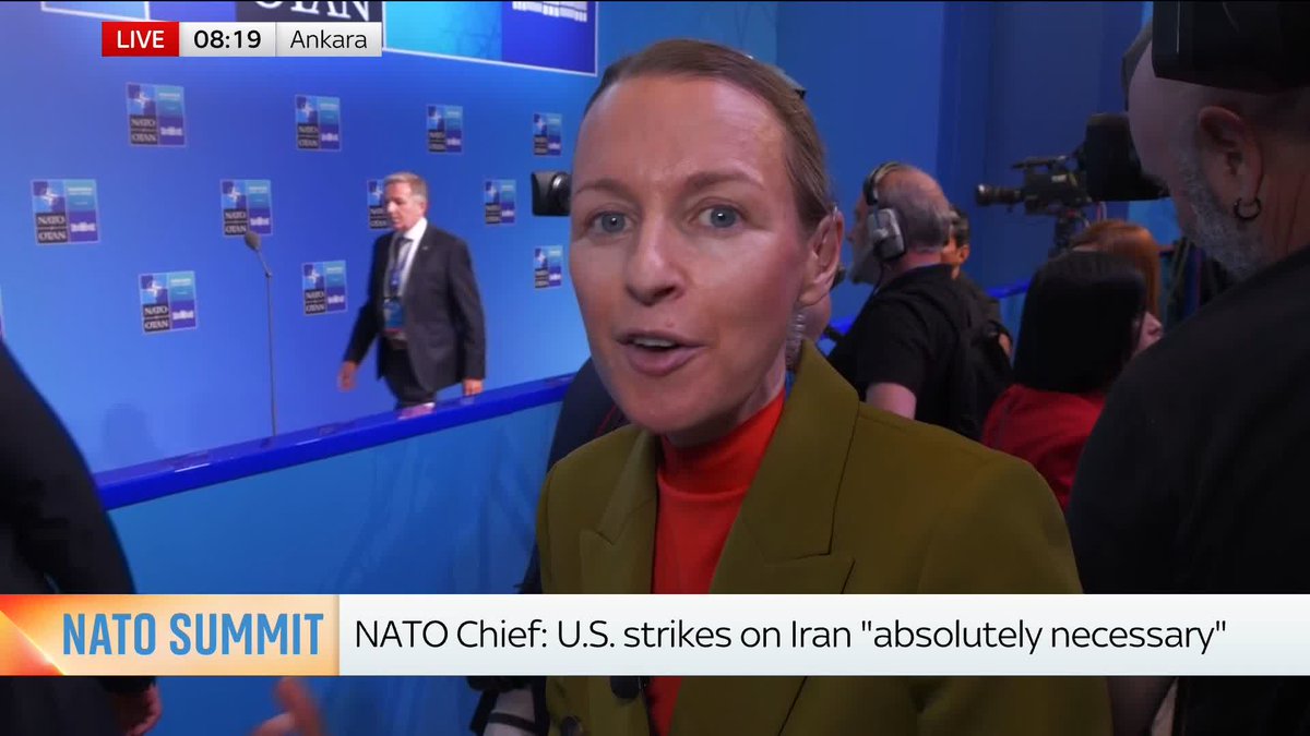 'There are very real frictions and tensions amongst an alliance that's supposed to be united as one' Deborah Haynes reports live from the NATO summit in Ankara, where Mark Rutte has just spoken to reporters. 📺 Sky 501/YT