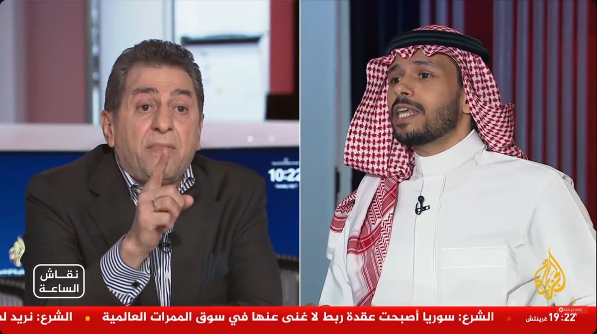 بالأمس في نقاش الساعة أحد الضيوف يتهم السعودية باغتيال الخامنئي !! وبعدها تبدأ مشادة كلامية