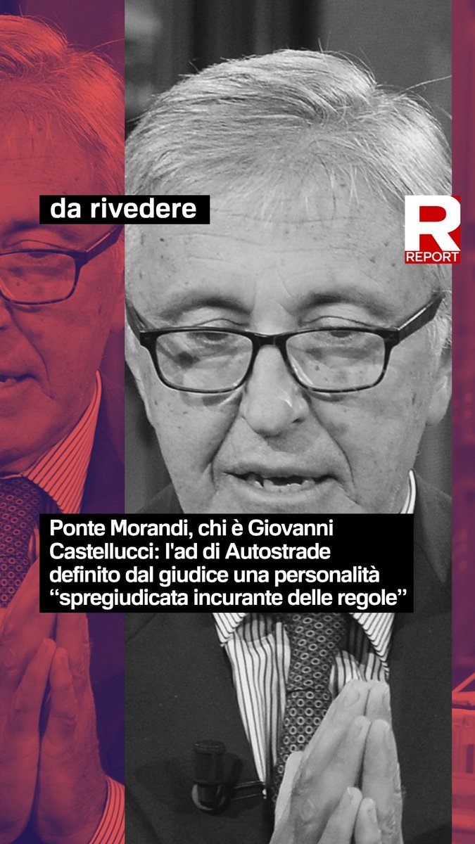 Per il crollo del Ponte Morandi le accuse principali sono omicidio colposo plurimo, omicidio stradale e crollo doloso. Il principale imputato è Giovanni Castellucci, ad di Autostrade e di Atlantia, società dei Benetton che controllava autostrade. Report Estate, domenica su #Rai3