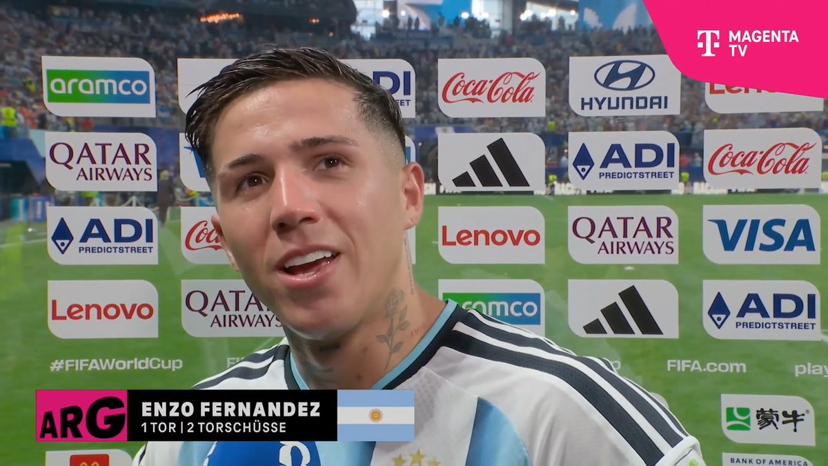 "Es war unglaublich!" Große Emotionen bei Enzo Fernandez nach dem irren Achtelfinalspiel gegen Ägypten.