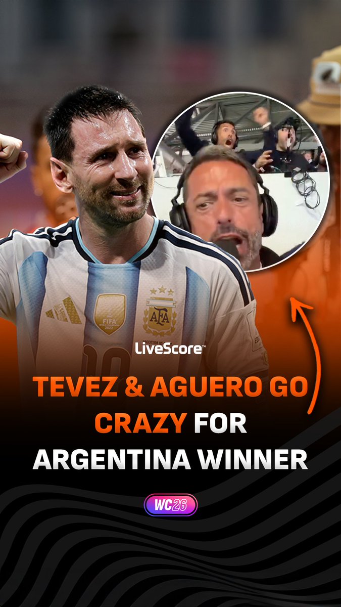 Tevez and Agüero did NOT hold back with their celebrations after Enzo Fernández’s winner vs Egypt 🤣