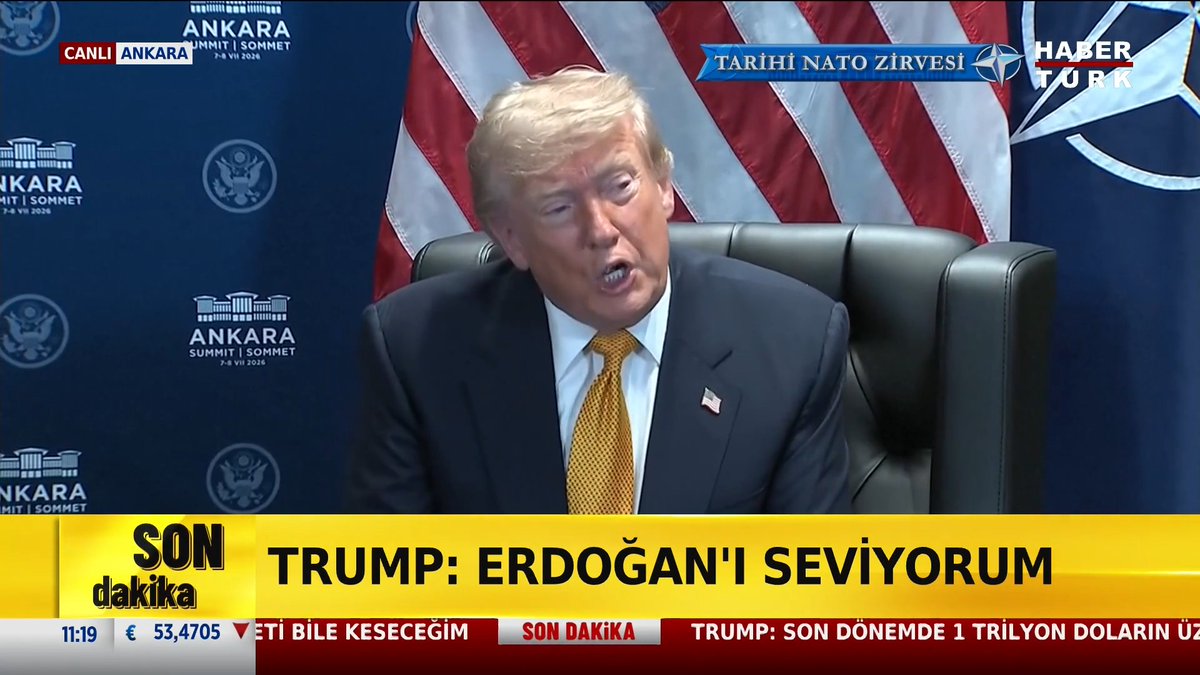 #SONDAKİKA - ABD Başkanı Trump: "Cumhurbaşkanı Erdoğan'ı seviyorum. Türkiye çok güçlü."