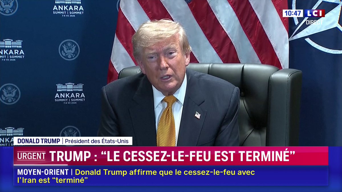 🔴⚡ DERNIÈRE MINUTE - Donald Trump sur l'Iran : "Le cessez-le-feu est rompu. Je ne veux plus avoir affaire avec eux. Ce sont des ordures !"
