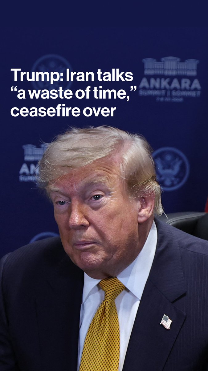 "They're sick people." US President Donald Trump said his tentative ceasefire with Iran is done, raising the prospect of a renewed military conflict between the two countries