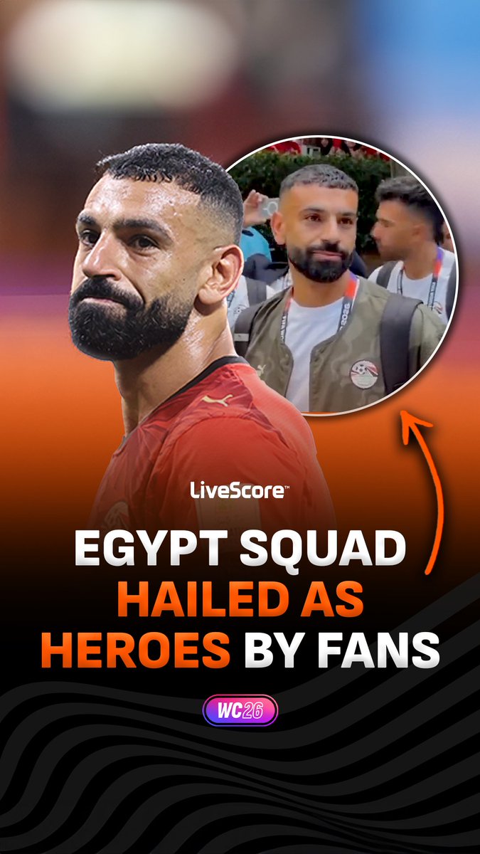 A heartwarming welcome from Egyptian fans 🥹 Salah and his team can hold their heads up high 🙌🇪🇬