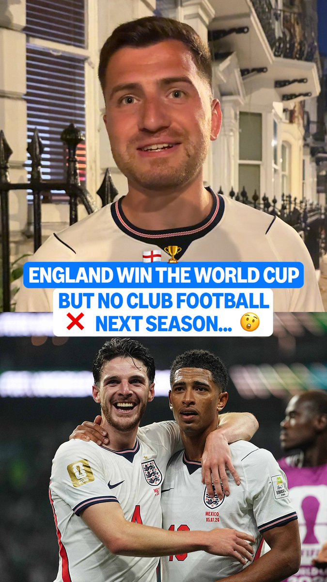 Yes or No?... 👀 England win the World Cup this summer 🏴󠁧󠁢󠁥󠁮󠁧󠁿🏆 But you don't get to watch any club football next season 😲
