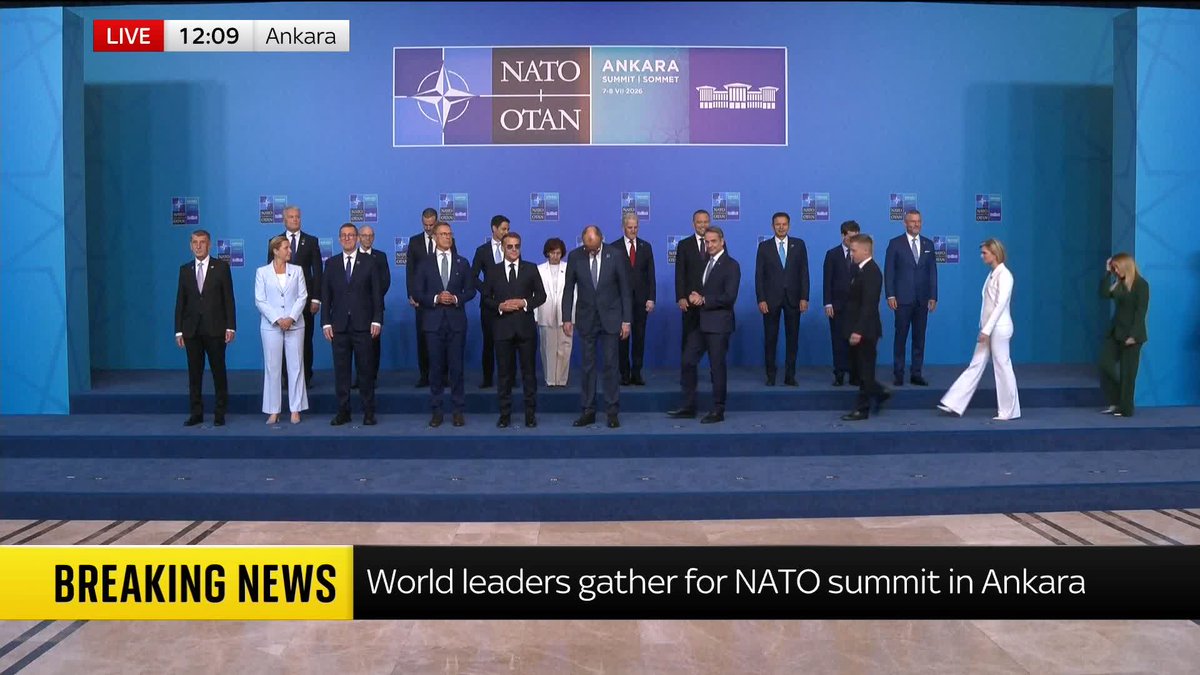BREAKING: World leaders gather for the family photograph at the NATO summit in Ankara. 📺 Sky 501 and YouTube