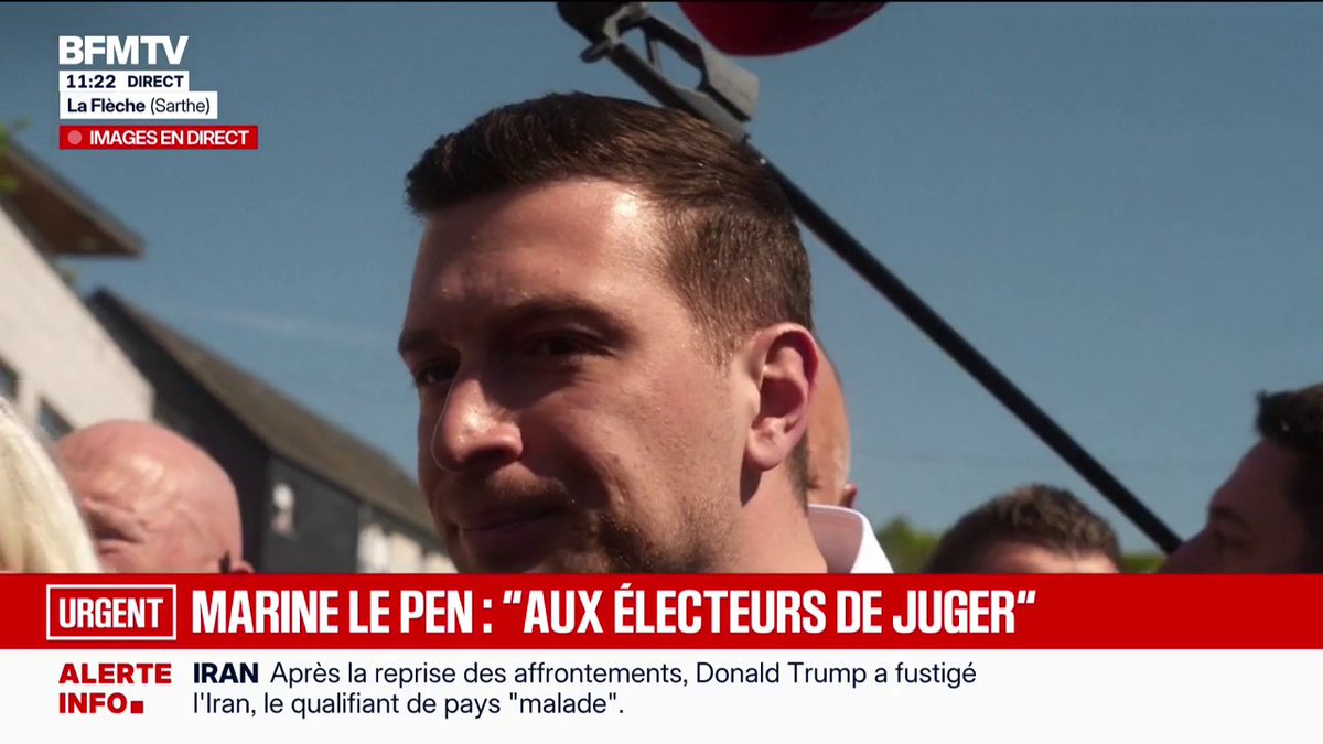 Présidentielle 2027: Jordan Bardella "se réjouit que Marine puisse porter nos couleurs"