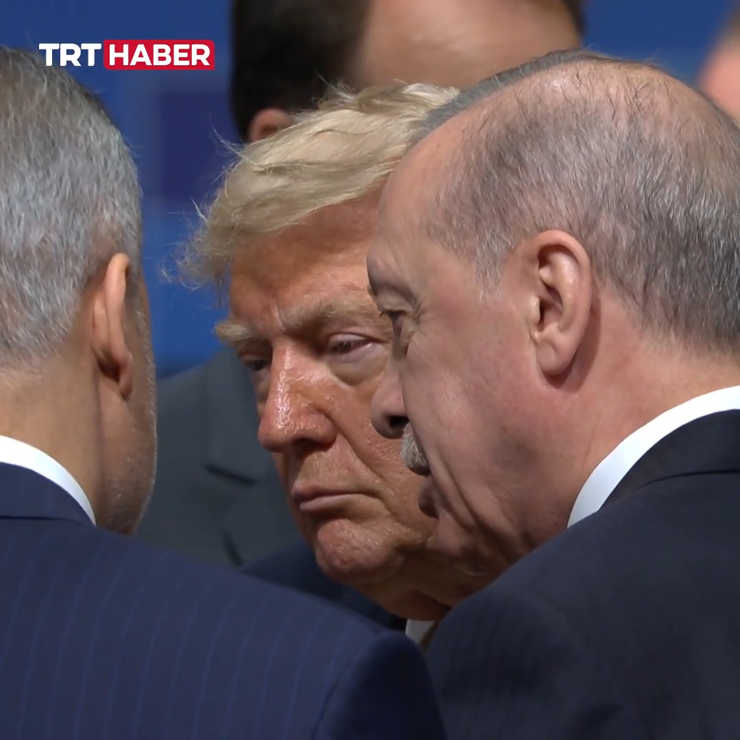 Cumhurbaşkanı Erdoğan ve ABD Başkanı Trump, NATO Zirvesi öncesi sohbet etti. #NATOsummit