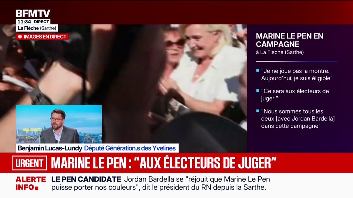 Benjamin Lucas-Lundy, député Génération.s: "Madame Le Pen n'est pas candidate à l'élection présidentielle, elle est candidate à l'immunité présidentielle"