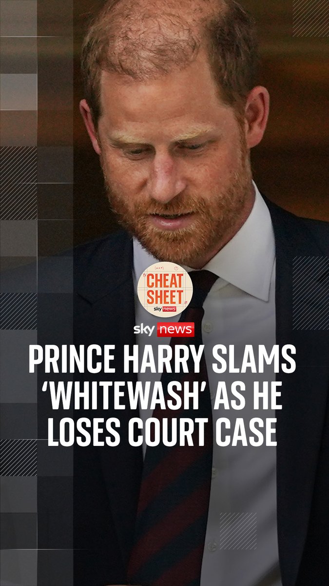 Prince Harry has slammed the High Court’s decision as he, and several other claimants including Sir Elton John, lost their case against the publishers of the Daily Mail. Sophy Ridge and Wilfred Frost give you a breakdown of the case. 🎧Listen to Cheat Sheet: